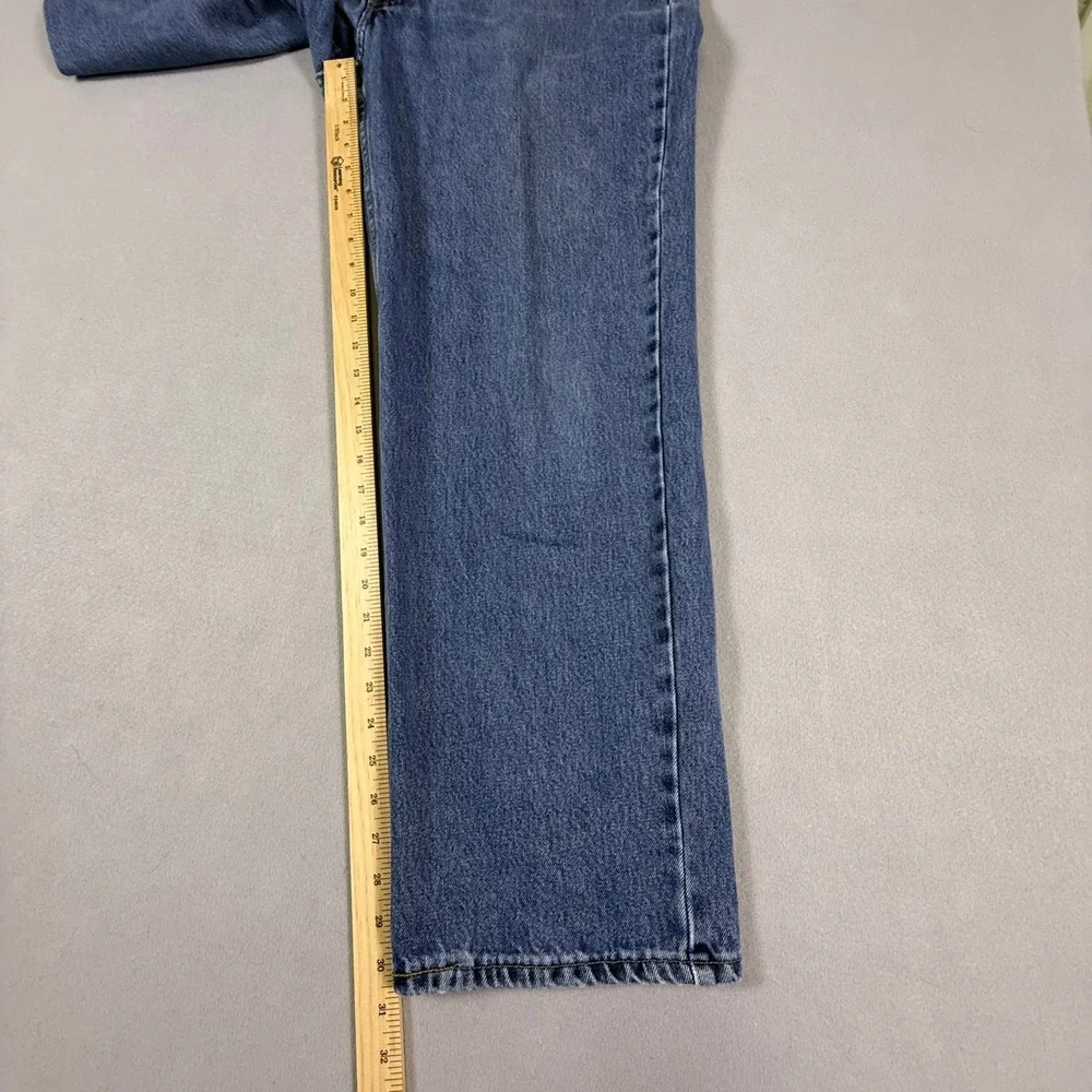 Levis 505 Regular Fit Jeans Mens 40x30‎ Blue Medium Wash Straight Leg Denim